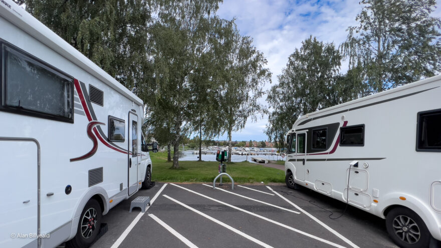 Gratis bobilparkering nesten i sentrum av Karlstad